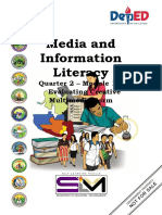 Media and Information Literacy: Quarter 2 - Module 11: Evaluating Creative Multimedia Form
