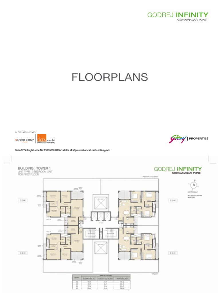 Godrej Infinity 3 BHK Floor Plans | PDF | Architectural Elements ...