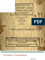 Principle of Subsidiary and The Principle of Solidarity