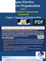 Unit 2 Forms of Business Organization Session-02: Topic: Concept of Partnership