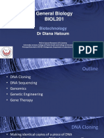 General Biology BIOL201: Biotechnology