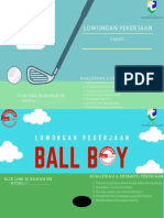 Lowongan Kerja Caddy - Ball Boy REVISION Part 2