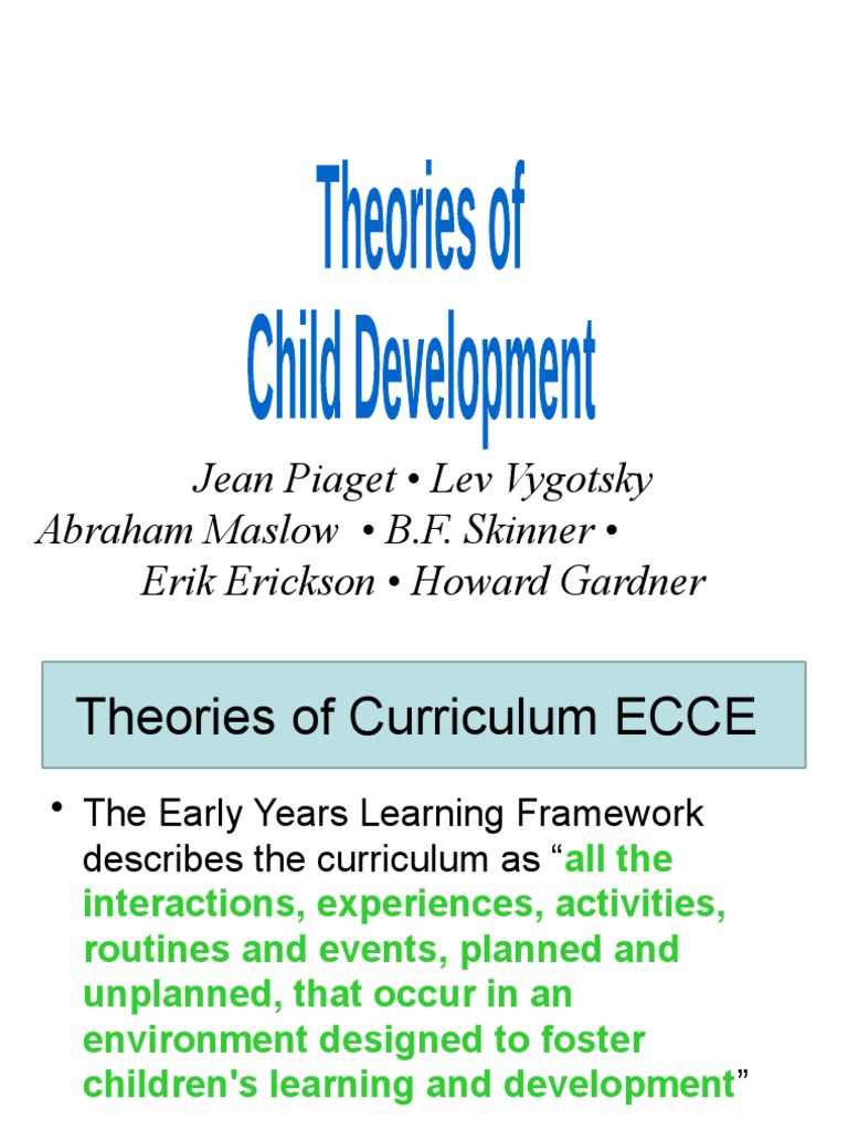 Key Child Development Theories Explained | PDF | Cognitive Development ...