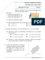 10ºano - Sugestões e Orientações de Trabalho - Interrupção Letiva Janeiro 2021