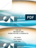 Expo Ley 212, Ejercicio de La Farmacia