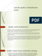 Samples To Check The Quality of Disinfection of Used Instruments