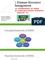 Theoretical Framework of SHRM - Models of SHRM