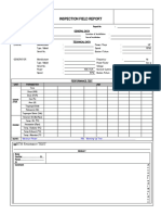 Inspection Field Report: RTH Resistance TEST