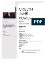 Crislyn Jane L. Romero: Objectives