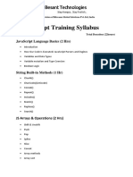 JavaScript Syllabus - Besant Technologies