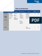 Table of Specifications: Skills CEF Competences Test Items Number of Items Marks Topics Language
