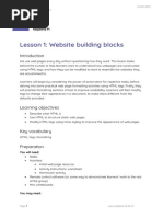 L1 Lesson Plan - Developing For The Web - Y8