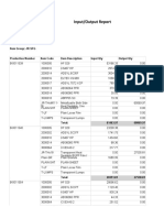 Input/Output Report: From Date: 3/1/2021 To Date: 3/31/2021 Production Number: Item Number: Item Group: JR-SFG