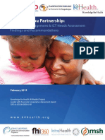 Sample Needs Assessment Report Ouagadougou Partnership