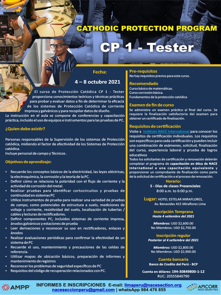 Curso CP1: Protección Catódica y Examen | PDF | Prueba (evaluación)