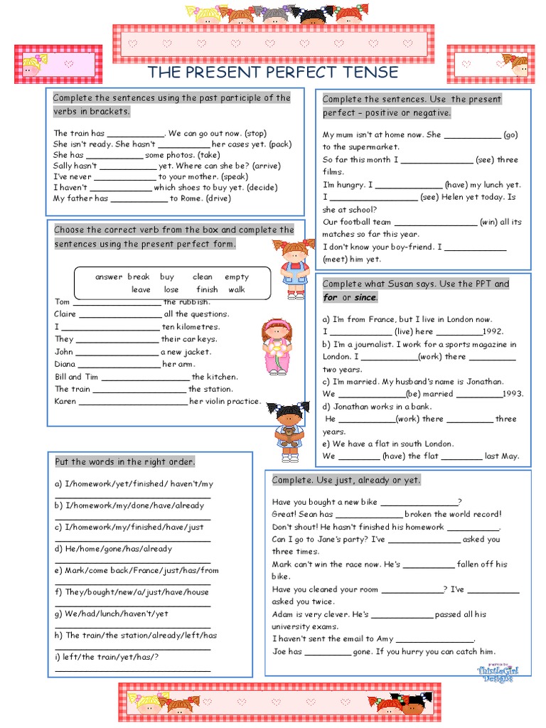 EN-A2 Present Perfect - Exercises | PDF | Verb | Language Families