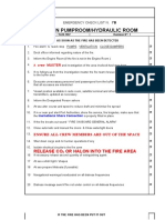 Emergency Checklist for Fire in Pumproom