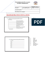 Grammar Practice Unit 9a and 9c - Villamar Mota Maria