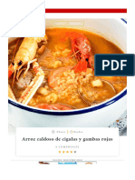 Arroz Caldoso de Cigalas y Gambas Rojas