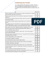 Scaffold Inspection Checklist