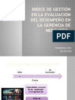 Indice de Gestión en La Evaluación Del Desempeño