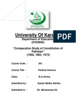 Comparative Study of Constitution of Pakistan