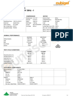 Technical Data Sheet GP14TB 220-240V 50Hz 1 R134a: Compressor Model Voltage Refrigerant