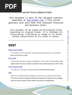 Debt