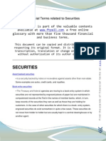 Securities: Financial Terms Related To Securities