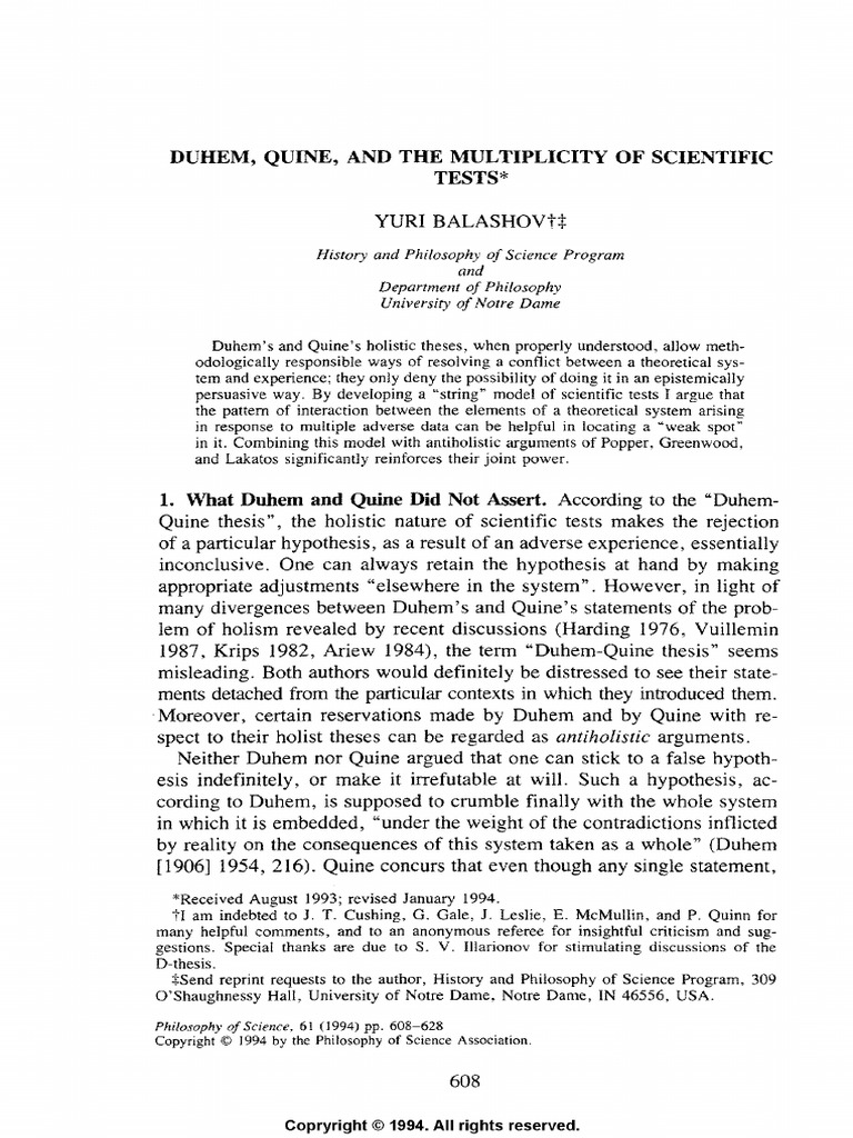 duhem quine thesis pdf