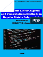 Algorithmic Linear Algebra and Computational Methods in Regular Matrix Polynomials