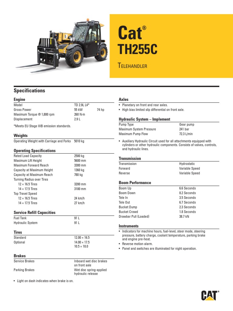 CATTH255D | PDF | Horsepower | Transmission (Mechanics)