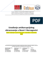 Pravni Okvir Za Uvodjenje Antikorupcijskog Obrazovanja U BIH1