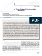 The Use of NLP (Neuro Linguistic Programming) at Dentistry