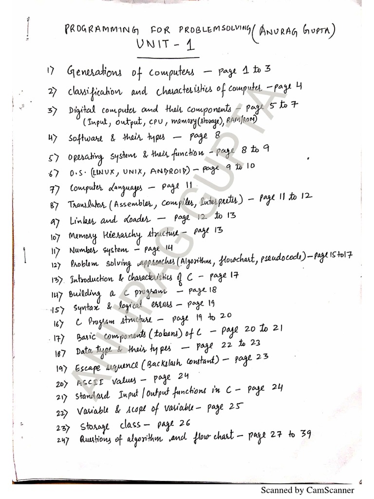 PPS Notes Unit 1 1st Year | PDF