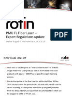 PMU Fiber Laser Export Regulations Update Summary