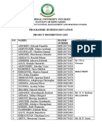 Federal University Oye Ekiti Faculty of Education: Department of Educational Management and Business Studies