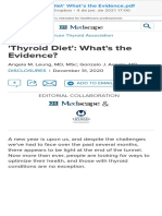 'Thyroid Diet' What's The Evidence