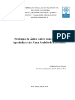 Produção de Ácido Lático Com Resíduos Agroindustriais: Uma Revisão Da Literatura