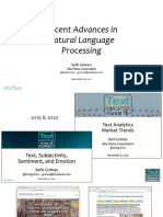 Recent Advances in Natural Language Processing