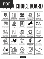 Art Choice Board (Online Learning)