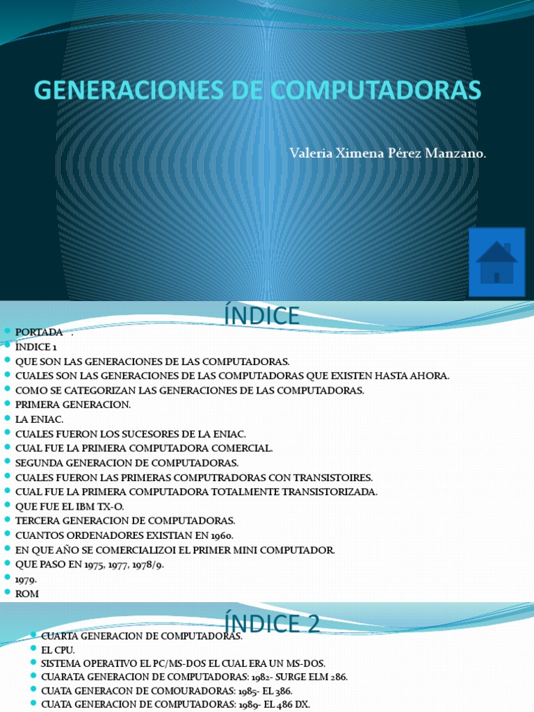 Evolución de las Generaciones de Computadoras | PDF | Microprocesador ...