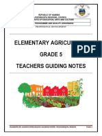 Elementary Agriculture Grade 5 Teachers Guiding Notes: Professional Development