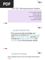 ECE 521: Microprocessor System