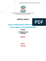 Kertas Kerja Majlis Makan Petang Cikgu Megat Fauzi