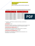 Ejercicios de Correlacion y Determinacion