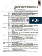 Cronograma do processo seletivo PPGPsi/UFPE 2022