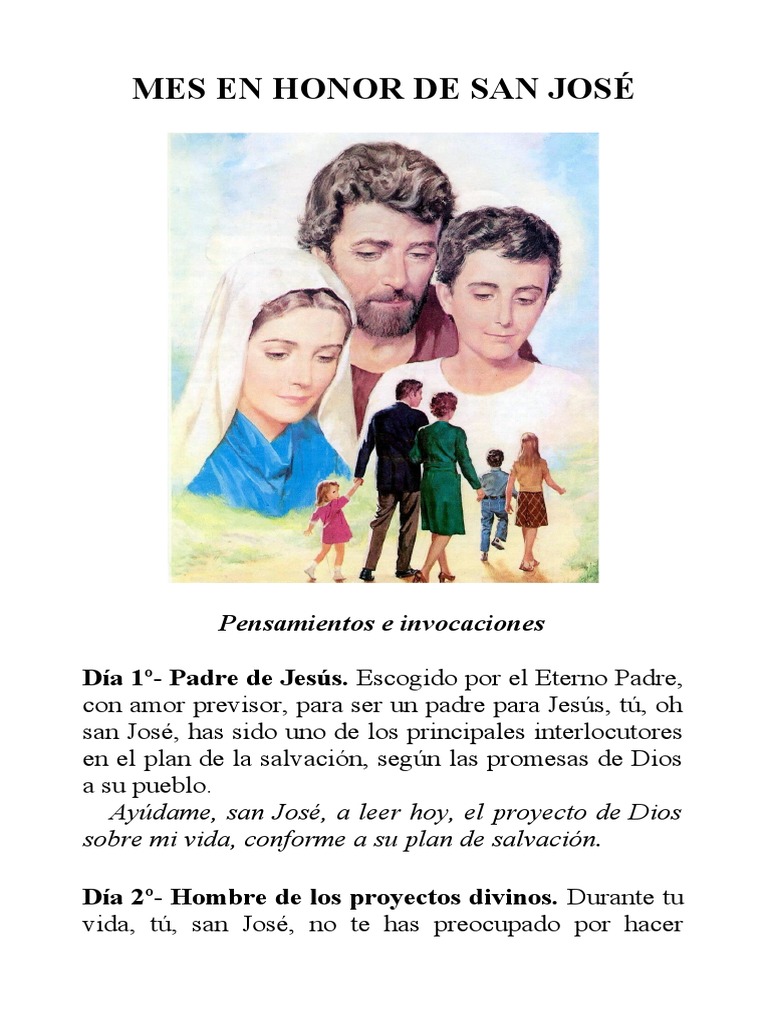 Reflexiones Diarias sobre San José | PDF | San José | María, madre de Jesús