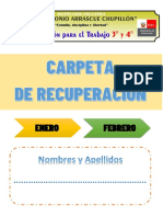 Carpeta de Recuperación - 3° y 4°