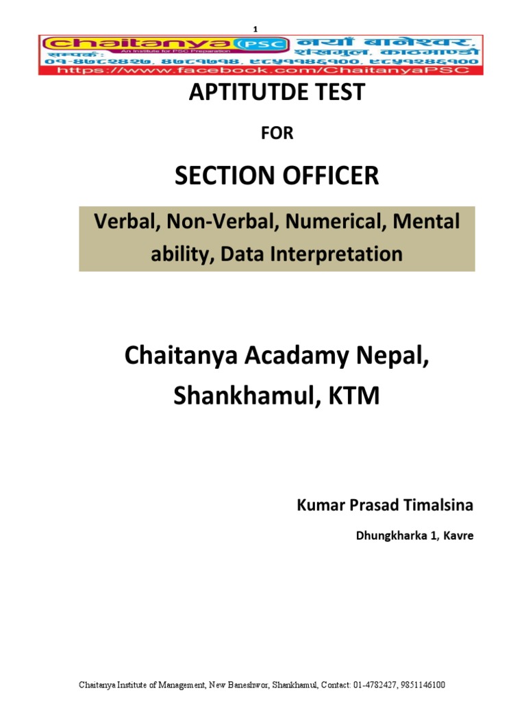 IQ Test Preparation for Section Officers | PDF | Matrix (Mathematics)